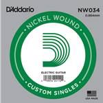 D'Addario Nickel Wound Electric Guitar Single String .034