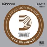 D'Addario Phosphor Bronze Acoustic Guitar Single String .025