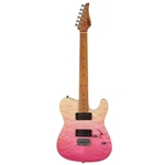 Jet JT450-QT Electric Guitar Transparent Pink
