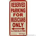 Musician Parking Sign