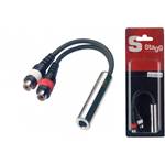 Stagg 1 x Female Jack - 2 x Female RCA 4" Cable