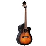 Ortega Private Room Spruce/ Mahogany Distressed Burst Nylon String Guitar