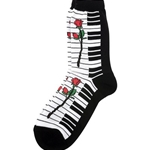 Women's Socks Rose on Keyboard
