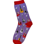 Women's Guitar Socks Purple