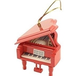 Grand Piano Red Ornament