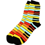 Women's Socks Keyboard Yellow Rainbow