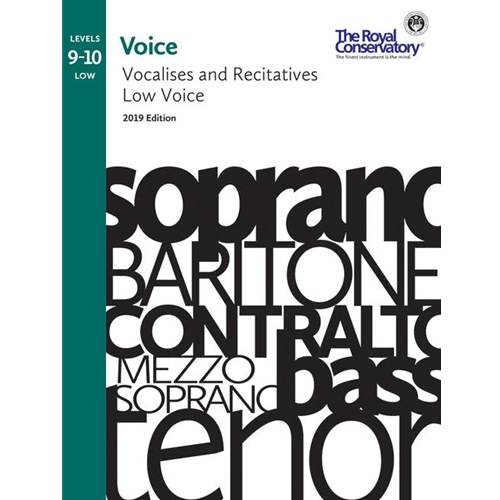 Royal Conservatory Vocalises and Recitatives 9-10: Low Voice